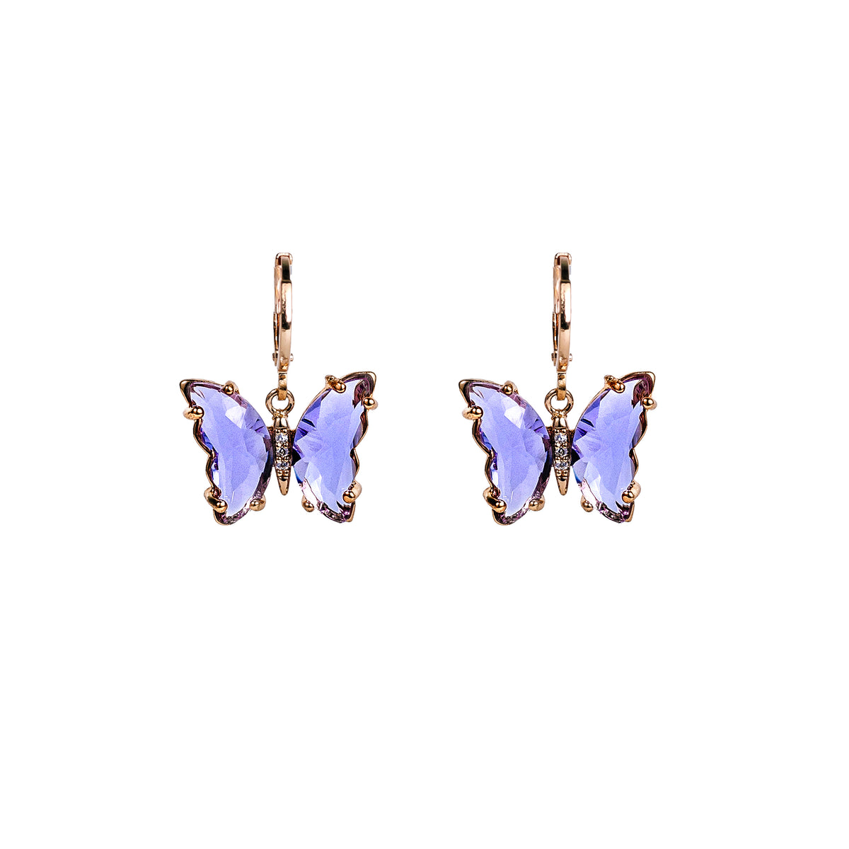 EARRINGS BUTTERFLIES PURPLE