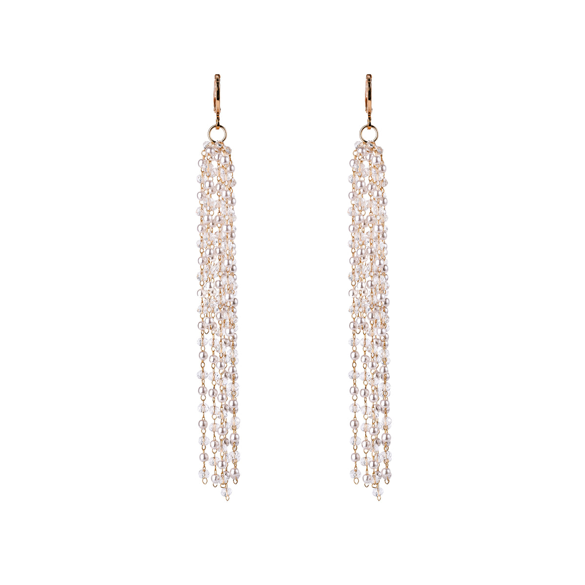 EARRINGS HALO WATERFALL