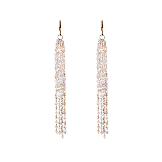 EARRINGS HALO WATERFALL