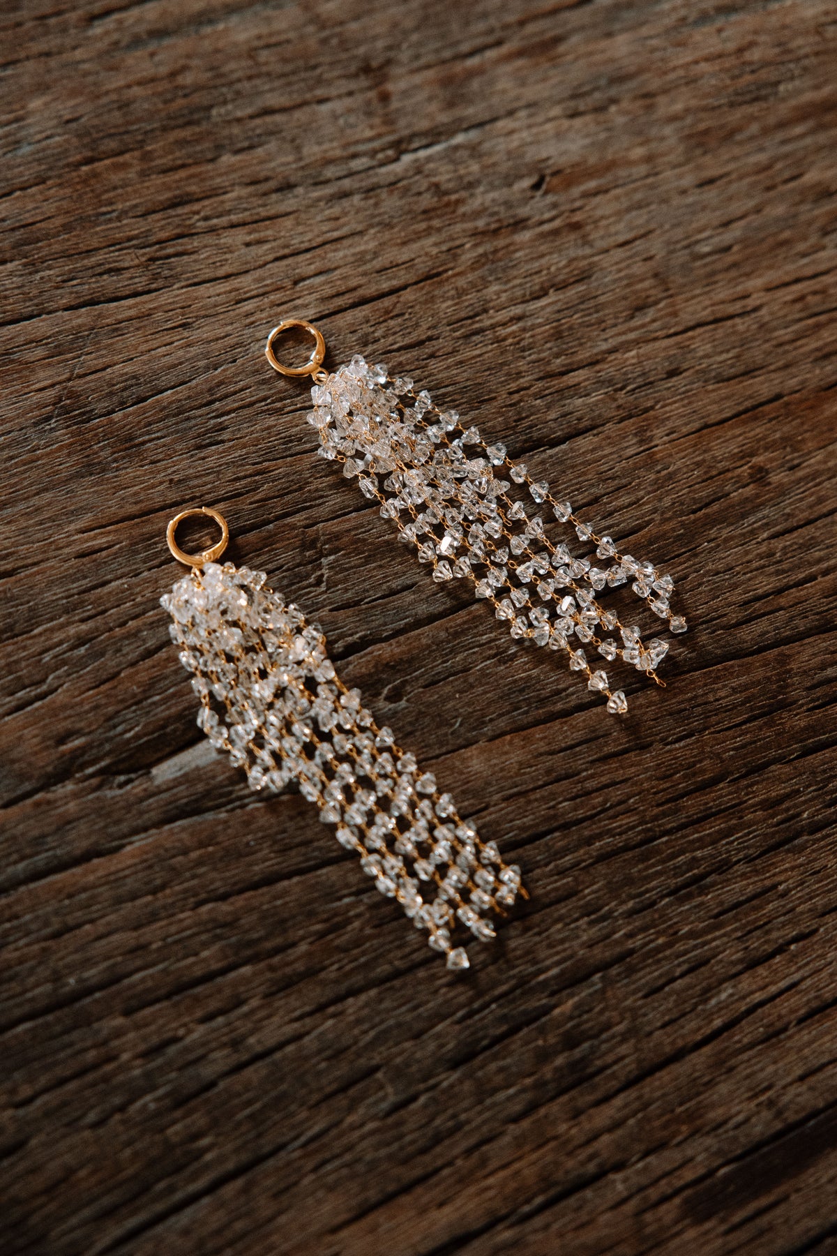 EARRINGS HALO WATERFALL