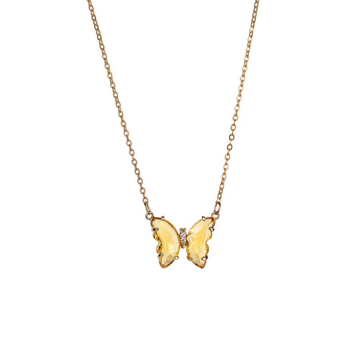 NECK PENDANT BUTTERFLY YELLOW