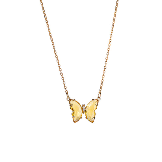 NECK PENDANT BUTTERFLY YELLOW