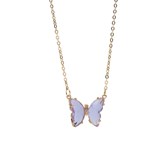 NECK PENDANT BUTTERFLY PURPLE