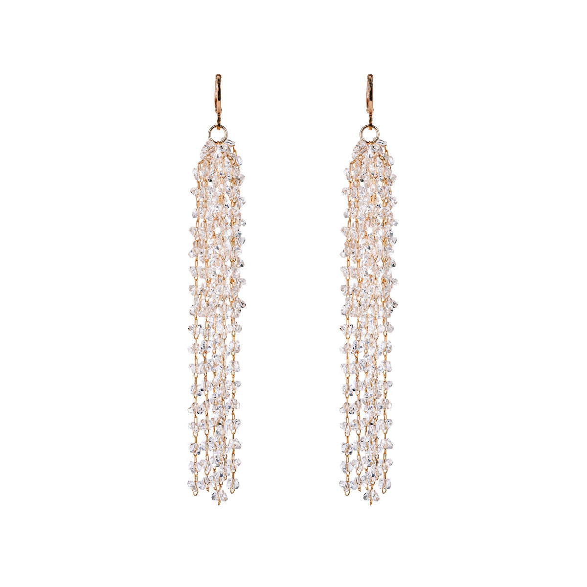EARRINGS HALO WATERFALL