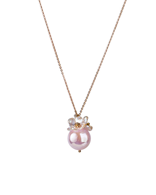 PENDANT HALO COLLECTION PINK PEARL
